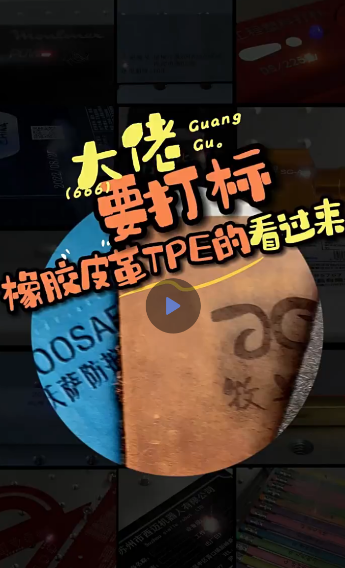 橡膠皮革材質激光打標案例